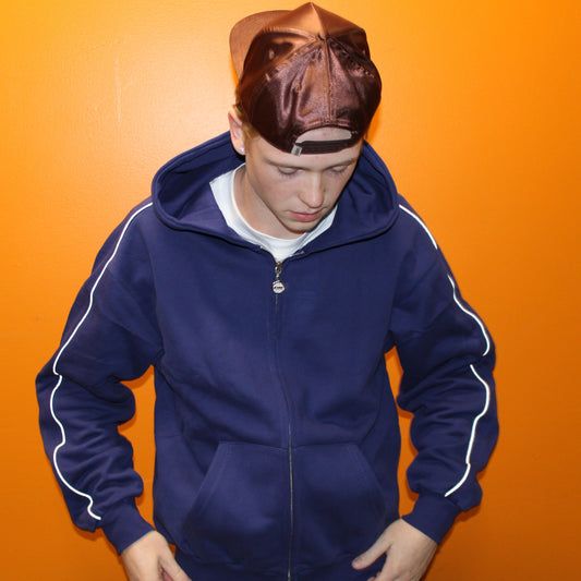 Heavyweight Zip up Hoodie (Navy Blue)
