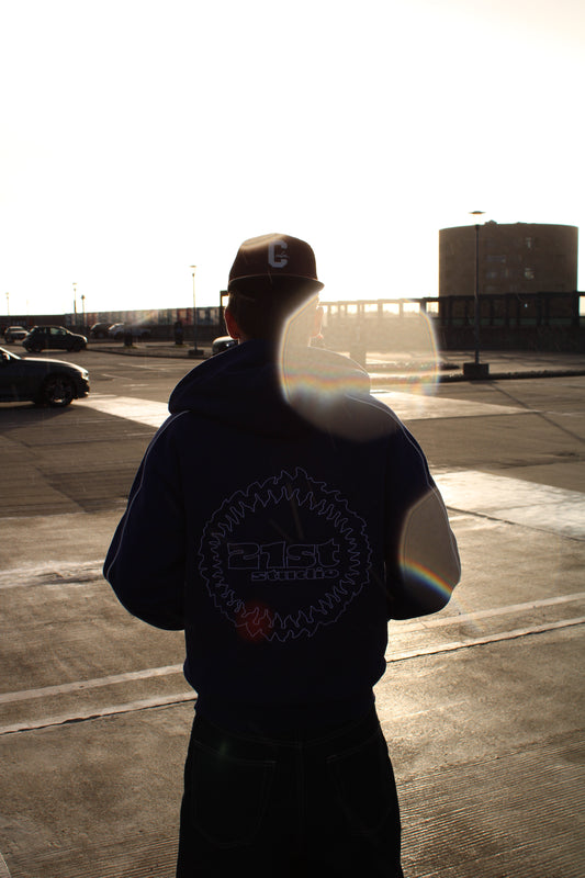 Heavyweight Zip up Hoodie (Navy Blue)
