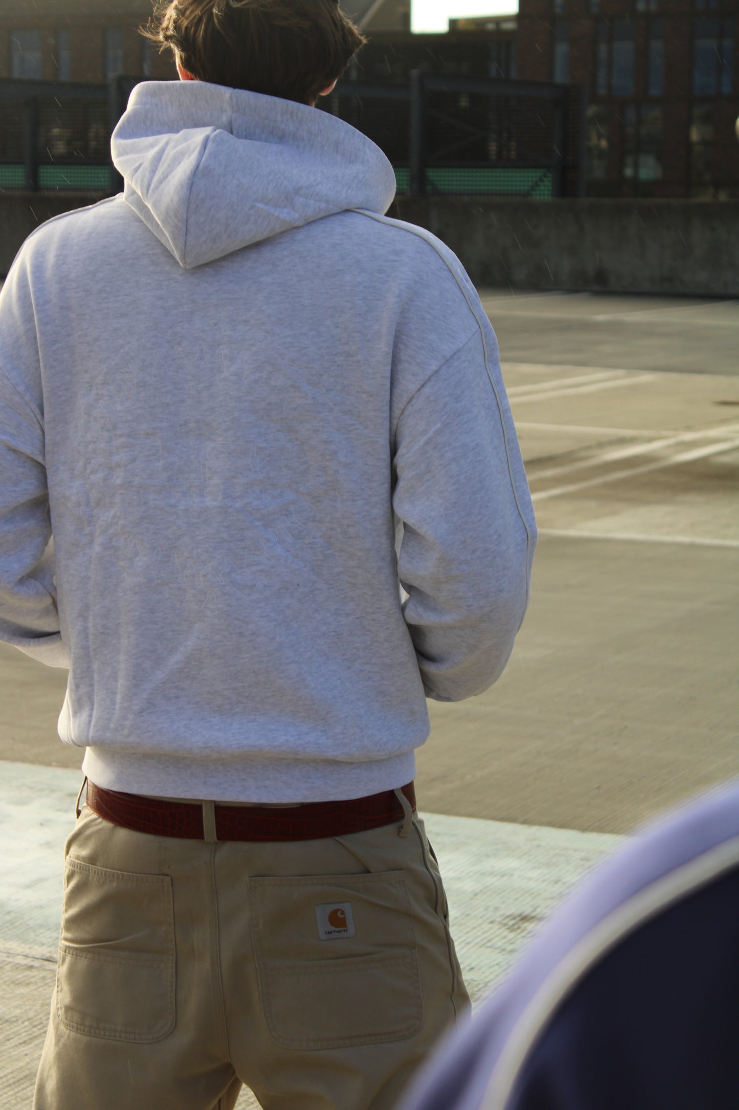Heavyweight Zip up Hoodie (Light Grey)
